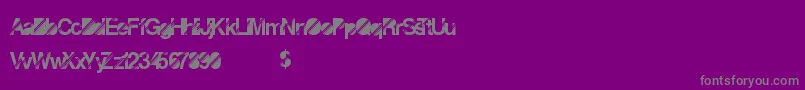 Disconight-fontti – harmaat kirjasimet violetilla taustalla