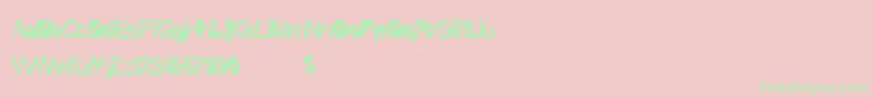 Disconight-Schriftart – Grüne Schriften auf rosa Hintergrund