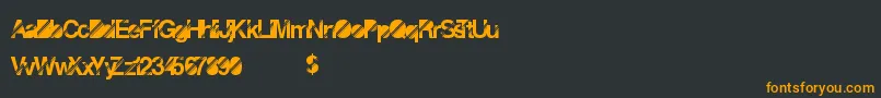 Шрифт Disconight – оранжевые шрифты на чёрном фоне