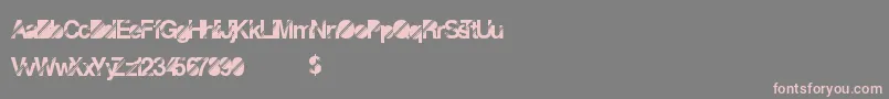 フォントDisconight – 灰色の背景にピンクのフォント