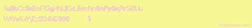 Disconight Font – Pink Fonts on Yellow Background