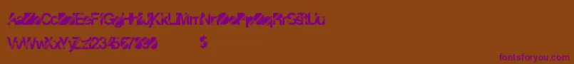 Шрифт Disconight – фиолетовые шрифты на коричневом фоне