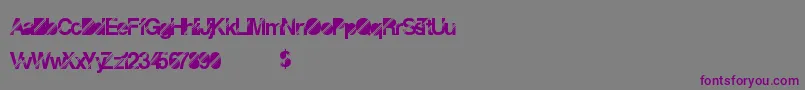 Шрифт Disconight – фиолетовые шрифты на сером фоне