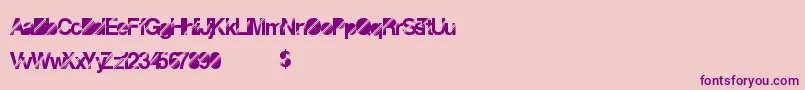Disconight Font – Purple Fonts on Pink Background