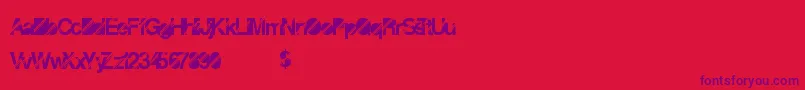 Disconight-fontti – violetit fontit punaisella taustalla