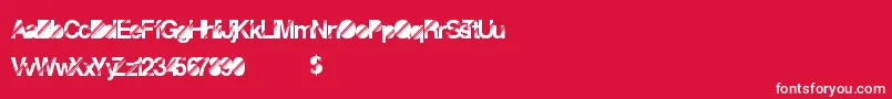 Disconight Font – White Fonts on Red Background