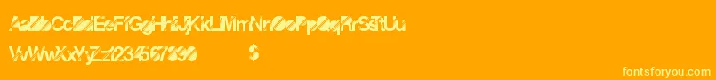 Disconight-fontti – keltaiset fontit oranssilla taustalla