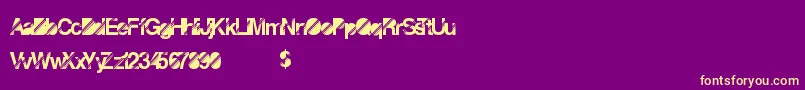 Disconight Font – Yellow Fonts on Purple Background