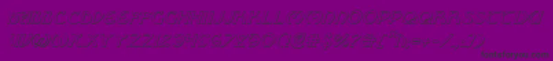 BrinAthynShadowItalic-Schriftart – Schwarze Schriften auf violettem Hintergrund