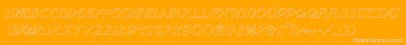 BrinAthynShadowItalic Font – Pink Fonts on Orange Background