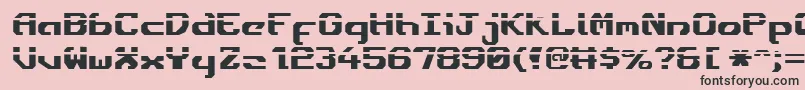 フォントEnsignfl – ピンクの背景に黒い文字