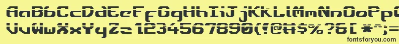 Ensignfl-fontti – mustat fontit keltaisella taustalla