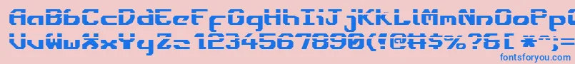 Ensignfl-fontti – siniset fontit vaaleanpunaisella taustalla