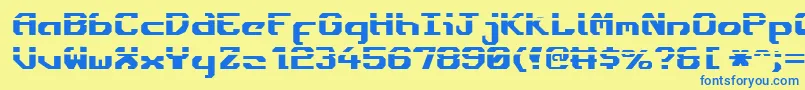 Ensignfl Font – Blue Fonts on Yellow Background