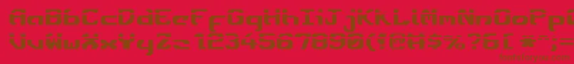 フォントEnsignfl – 赤い背景に茶色の文字