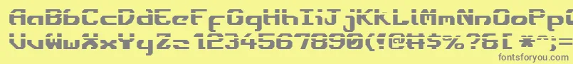 フォントEnsignfl – 黄色の背景に灰色の文字