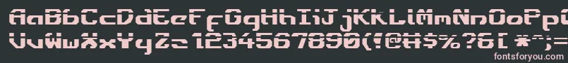 Ensignfl-fontti – vaaleanpunaiset fontit mustalla taustalla