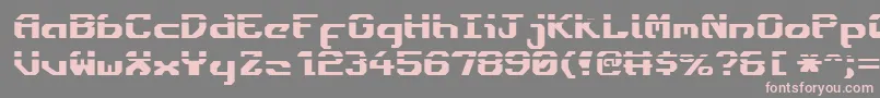 フォントEnsignfl – 灰色の背景にピンクのフォント