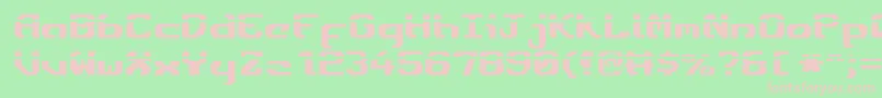 Ensignfl-fontti – vaaleanpunaiset fontit vihreällä taustalla