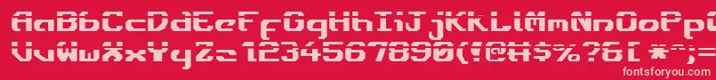 Ensignfl-fontti – vaaleanpunaiset fontit punaisella taustalla