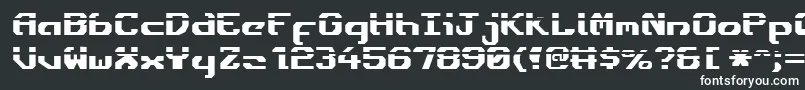 Ensignfl-fontti – valkoiset fontit mustalla taustalla