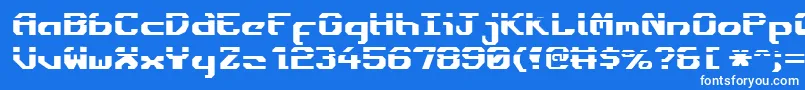 Ensignfl Font – White Fonts on Blue Background