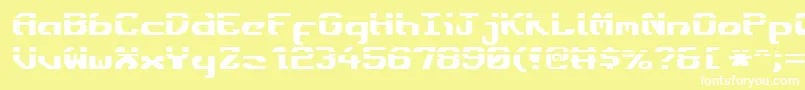 Ensignfl-fontti – valkoiset fontit keltaisella taustalla