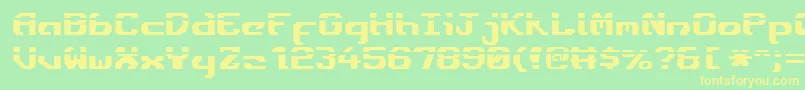 Ensignfl-fontti – keltaiset fontit vihreällä taustalla