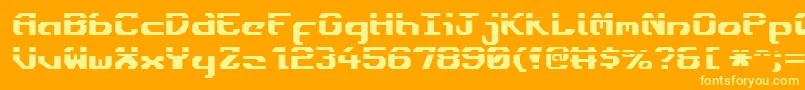 Ensignfl-fontti – keltaiset fontit oranssilla taustalla