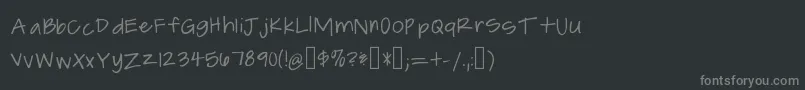 Шрифт LeahWrites – серые шрифты на чёрном фоне