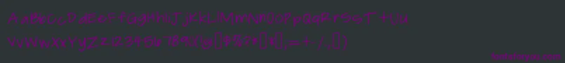 Шрифт LeahWrites – фиолетовые шрифты на чёрном фоне