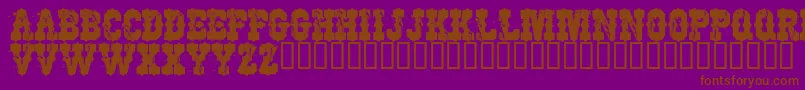 WorkingClassHero Font – Brown Fonts on Purple Background