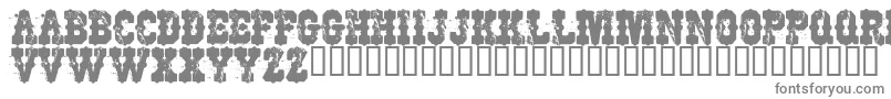 フォントWorkingClassHero – 白い背景に灰色の文字