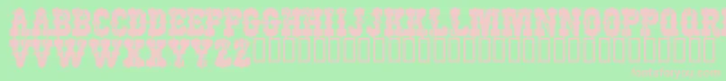 WorkingClassHero-fontti – vaaleanpunaiset fontit vihreällä taustalla