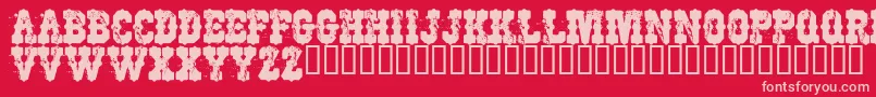WorkingClassHero Font – Pink Fonts on Red Background