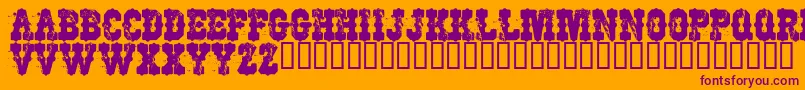 WorkingClassHero Font – Purple Fonts on Orange Background