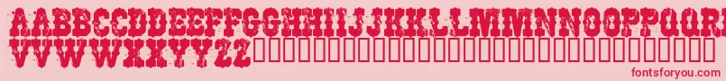 WorkingClassHero Font – Red Fonts on Pink Background