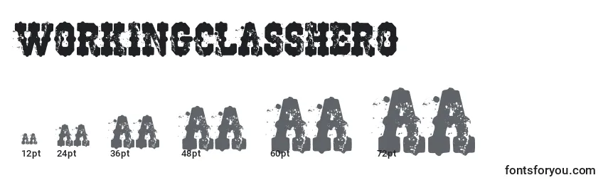 WorkingClassHero-fontin koot