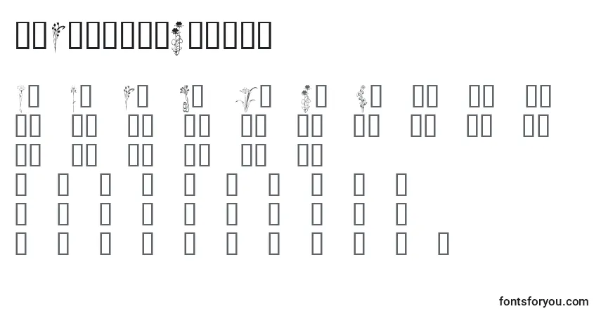 Schriftart KrClassicFleur2 – Alphabet, Zahlen, spezielle Symbole