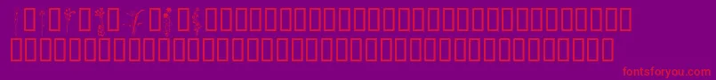 KrClassicFleur2 Font – Red Fonts on Purple Background