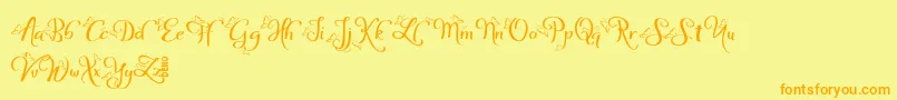 SofyeDemo Font – Orange Fonts on Yellow Background