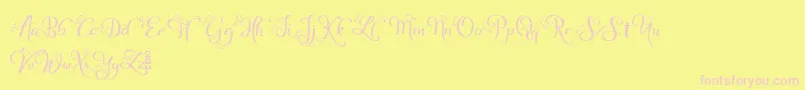 SofyeDemo Font – Pink Fonts on Yellow Background