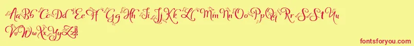 SofyeDemo Font – Red Fonts on Yellow Background