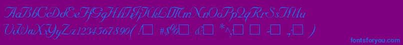 Шрифт SncScriptItalic – синие шрифты на фиолетовом фоне