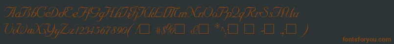 Шрифт SncScriptItalic – коричневые шрифты на чёрном фоне