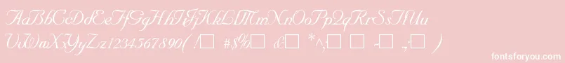 Шрифт SncScriptItalic – белые шрифты на розовом фоне