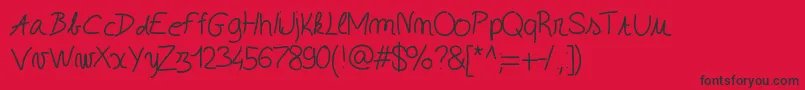 Enjoy Font – Black Fonts on Red Background