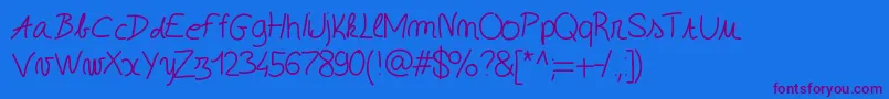 Police Enjoy – polices violettes sur fond bleu