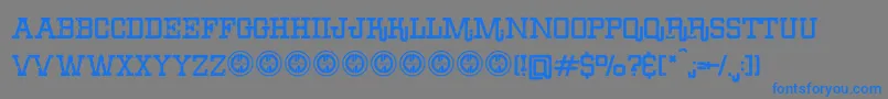 ErodeddenimFfp Font – Blue Fonts on Gray Background