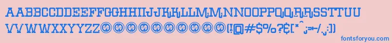 ErodeddenimFfp Font – Blue Fonts on Pink Background